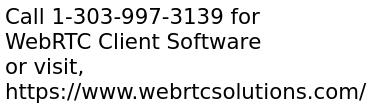 WebRTC Client Software for Hospitals