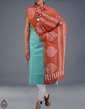 Online shopping for unstitched green-white pure cotton salwar kameez by unnatisilks