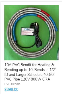 Bend furniture grade PVC Pipe