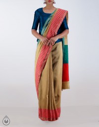 Online shopping for chanderi floral printed sarees collection by unnatisilks