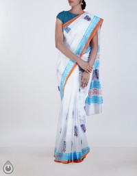 Online shopping for jaipuri printed malmal cotton sarees collection by unnatisilks