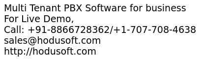 Multi Tenant PBX Software for business