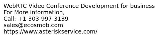 WebRTC Video Conference Development help for business
