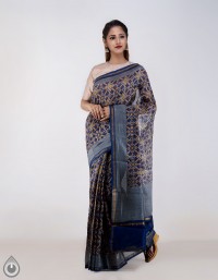 Online shopping for chanderi floral printed cotton silk sarees by unnatisilks