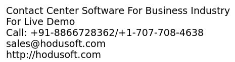 Contact Center Software For Business Industry