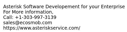 Asterisk Software Developement for your Enterprise
