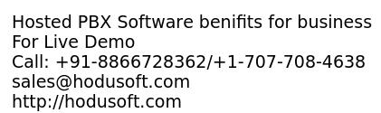 Hosted PBX Software benifits for business