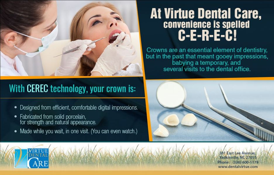 Find CEREC Porcelain Crowns Yadkinville - Dr. William Virtue - Local Dentist 
