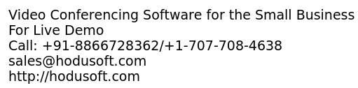 Video Conferencing Software for the Small Business