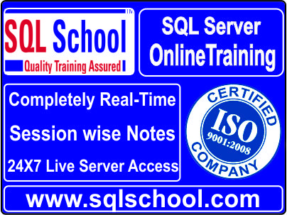 Real Time Project Oriented Online Training on SQL Server @ SQL School