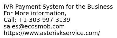 IVR Payment System for a customized solution