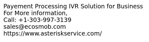 Payement Processing IVR Solution for Business