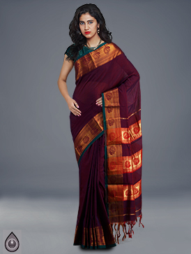 Online shopping for pure narayanpet cotton plain sarees collection by unnatisilks