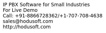 IP PBX Software for Small Industries
