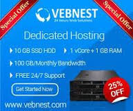 Vebnest Offers � VPS Hosting  with 25% Discount on Monthly Plans
