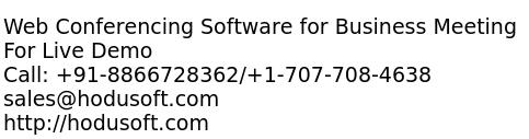 Web Conferencing Software for Business Meeting