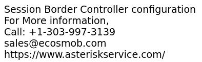 Session Border Controller VoIP configuration
