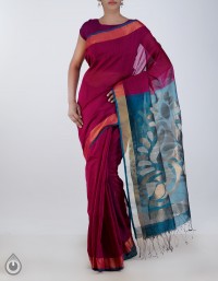 Online shopping for dhaka silk cotton sarees collection by unnatisilks