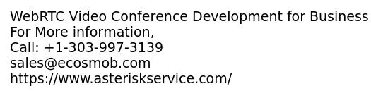 WebRTC Video Conference Development | AsteriskService