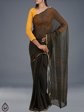 Online shopping for stylish pure chiffon printed sarees by unnatisilks