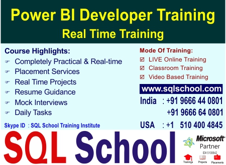 Power BI Best Classroom Training @ SQL School