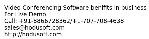 Video Conferencing Software benifits in business