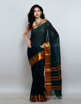 Online shopping for green color sarees by unnatisilks