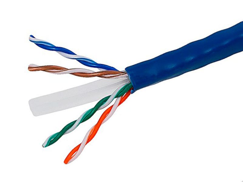 CAT6 Riser (CMR) 1000ft Ethernet Cable 550MHz UTP 23AWG –Blue
