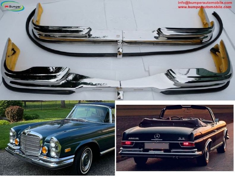 Mercedes W111 W112 low grille models 280SE 3,5L V8 Coupe /Convertible bumpers (1969-1971)