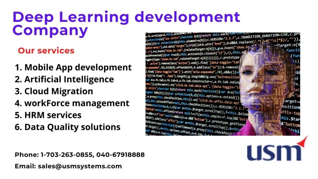 Deep learning development companies in Virgina, Texas, USA