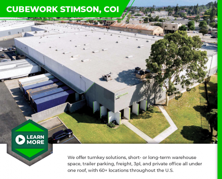 Flexible Warehouse & Office Space at Cubework Stimson with no Hidden Fees