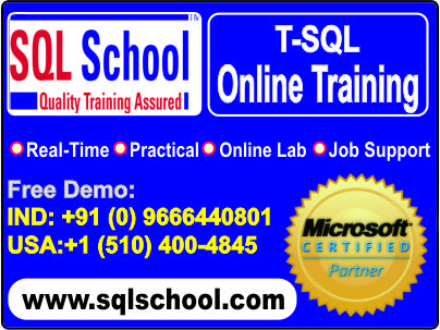 Microsoft SQL Server  Best Project Oriented Online Training