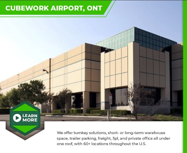 Flexible Warehouse Space at Cubework Ontario (Airport) with no hidden fees